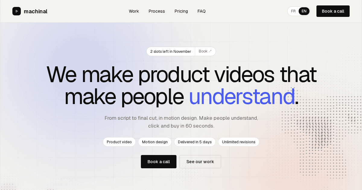 Machinal, the motion design studio that makes product videos that make people understand